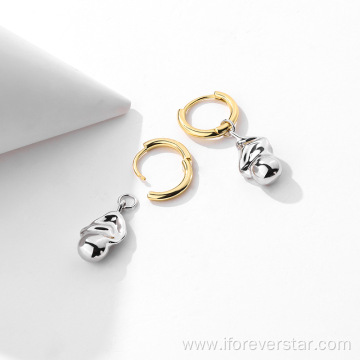 Minimalist 925 Silver Chunky Earring 18K gold Plated